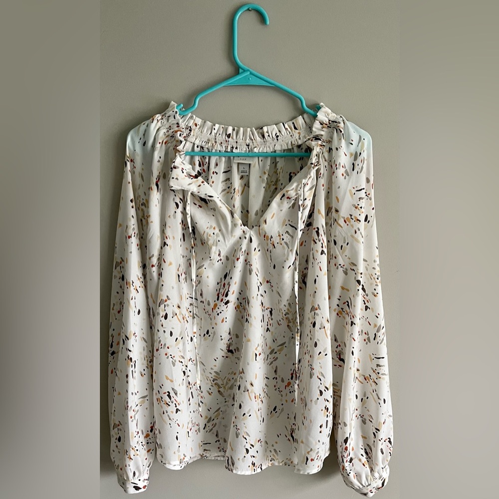 A New Day White Balloon Sleeve Top